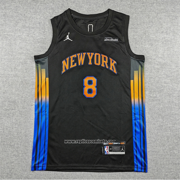 Camiseta New York Knicks Og Anunoby NO 8 Statement 2025-26 Negro